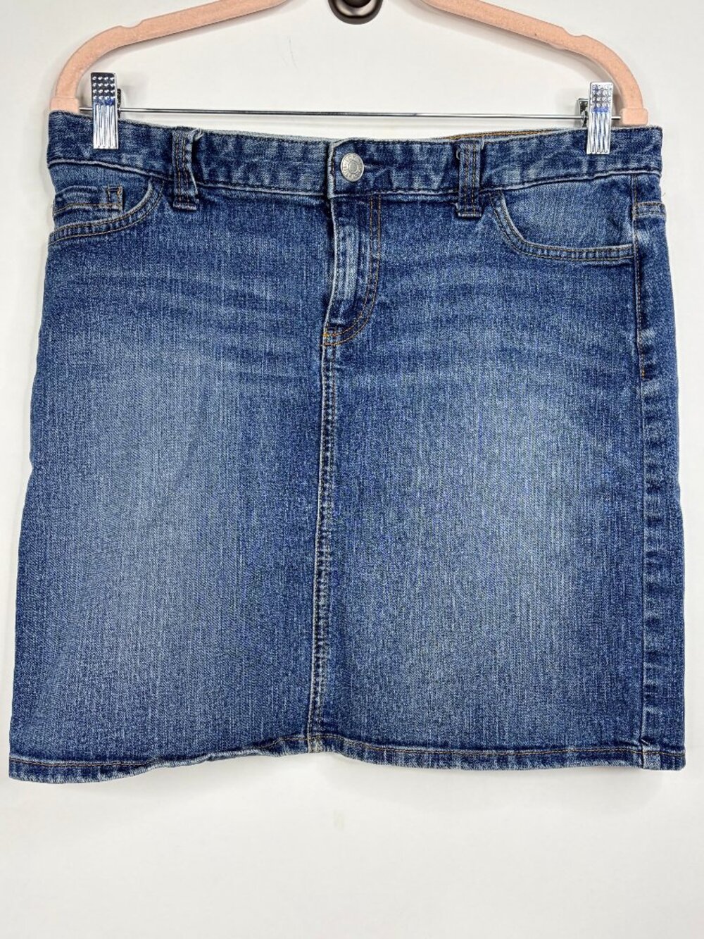 2/$30 Tommy Hilfiger Five-Pocket Mini Jean Skirt 10 #A4492 - Picture 3 of 8